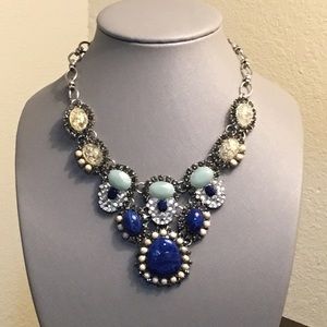 Faux blue Lapis Statement Necklace